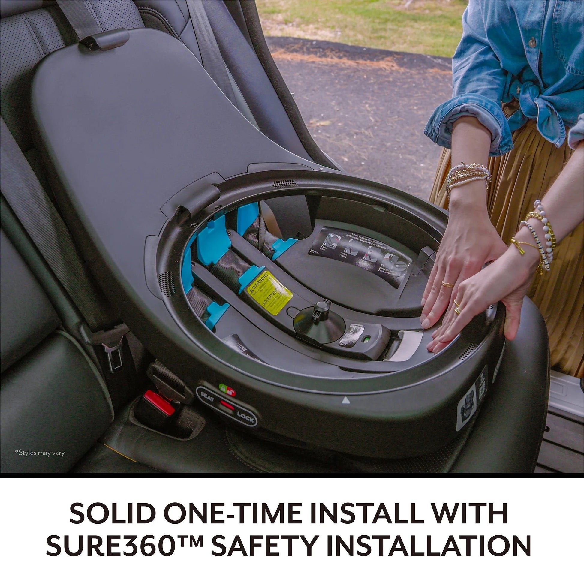 Revolve360 Slim 2-In-1 Rotating Car Seat, Cambridge, Black/Gray