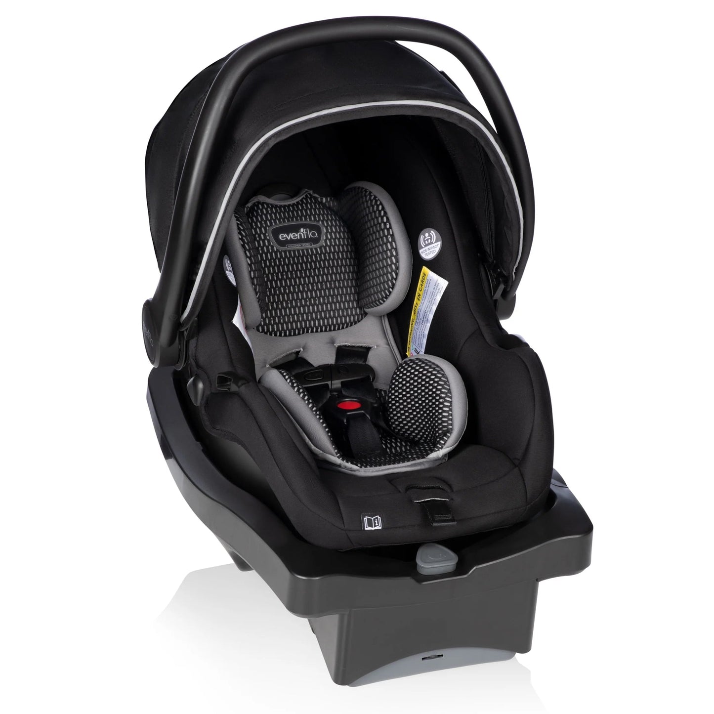 Litemax DLX Infant Car Seat with Freeflow Fabric and Safezone Load Leg Base (Olympus Black)