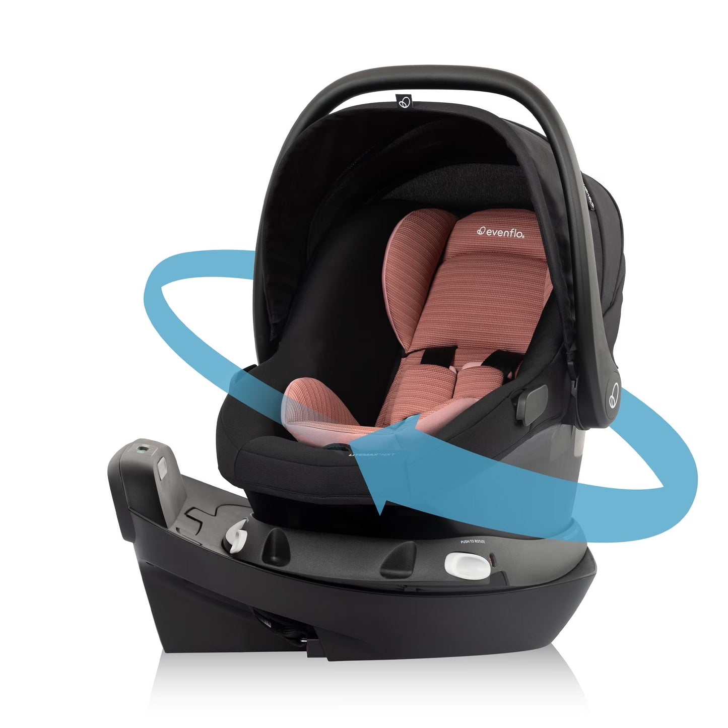 Revolve180 Litemax NXT Rotating Rear-Facing Lightweight Preemie and Infant Car Seat 3-30Lbs. Easy Install with Base (Cinder Gray)