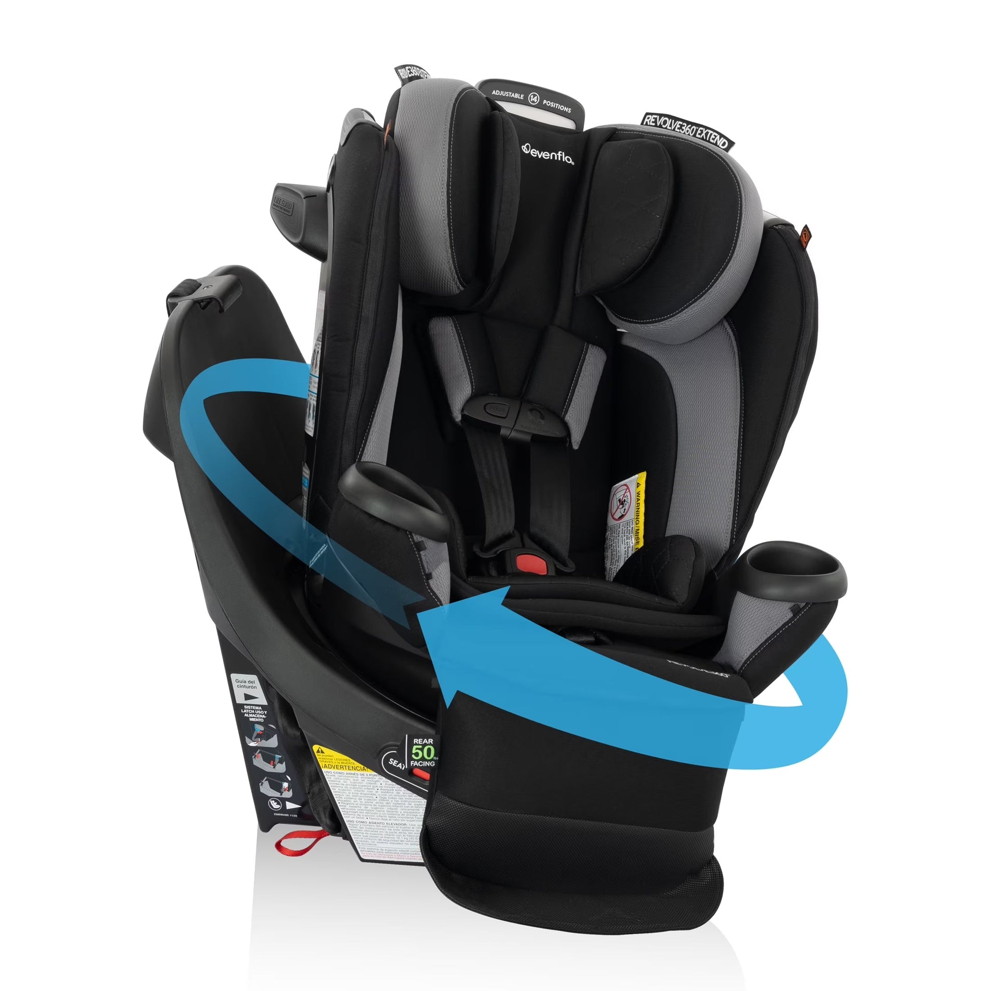 Revolve360 Extend All-In-One Rotating Car Seat with Quick Clean Cover (Rockland Green)