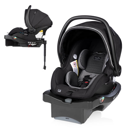 Litemax DLX Infant Car Seat with Freeflow Fabric and Safezone Load Leg Base (Olympus Black)