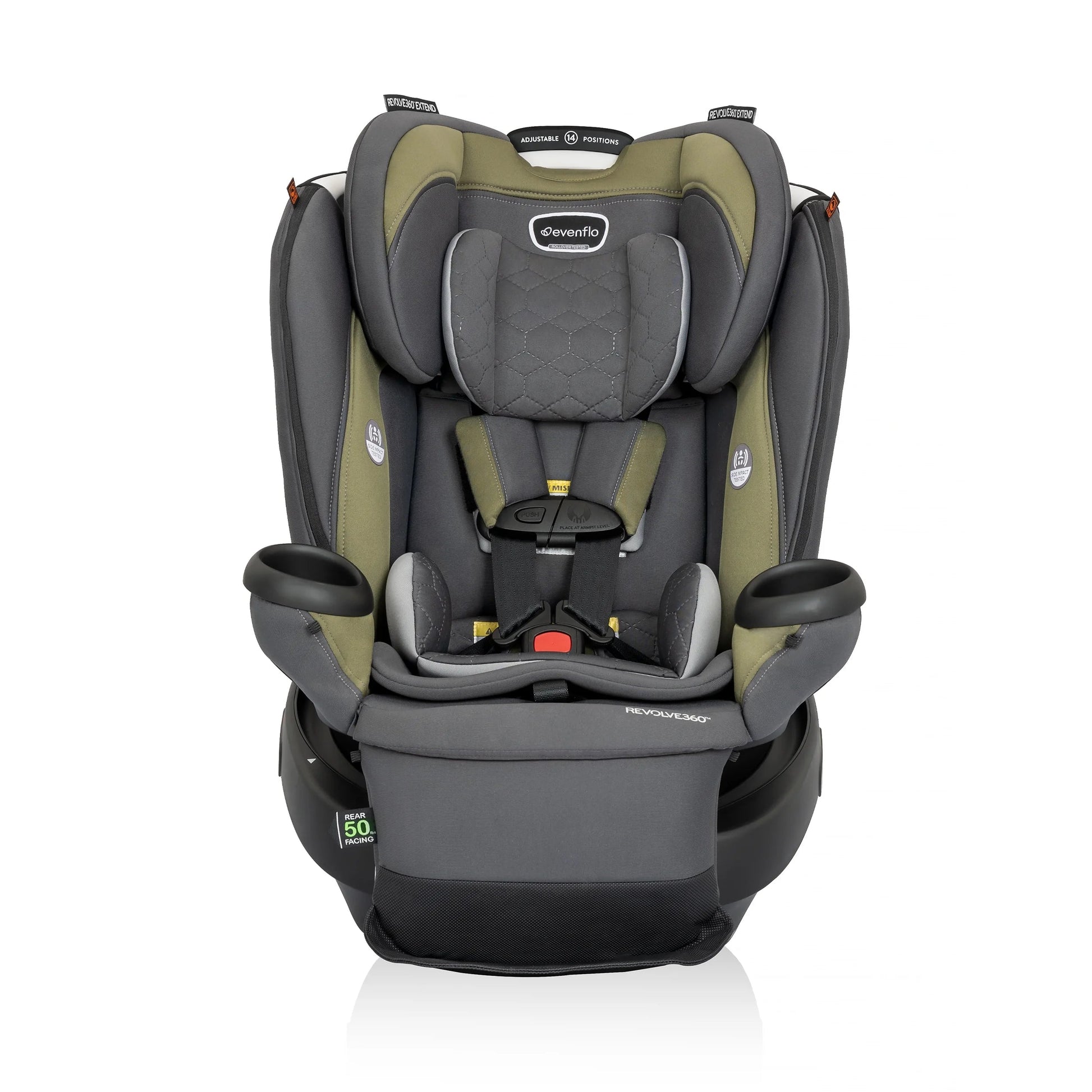 Revolve360 Extend All-In-One Rotational Car Seat with Quick Clean Cover (Rockland Green)
