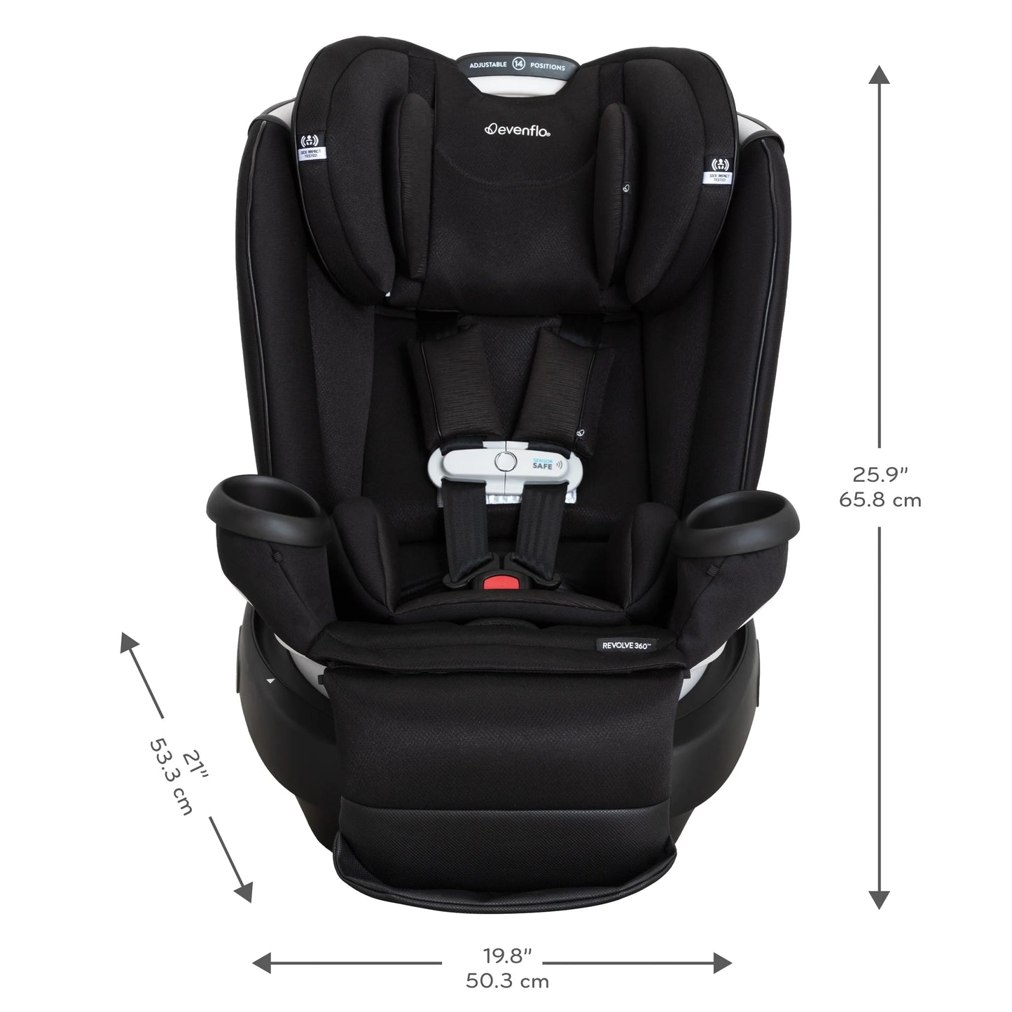 Gold Revolve360 Extend All-In-One Rotational Car Seat with Sensorsafe (Onyx Black)