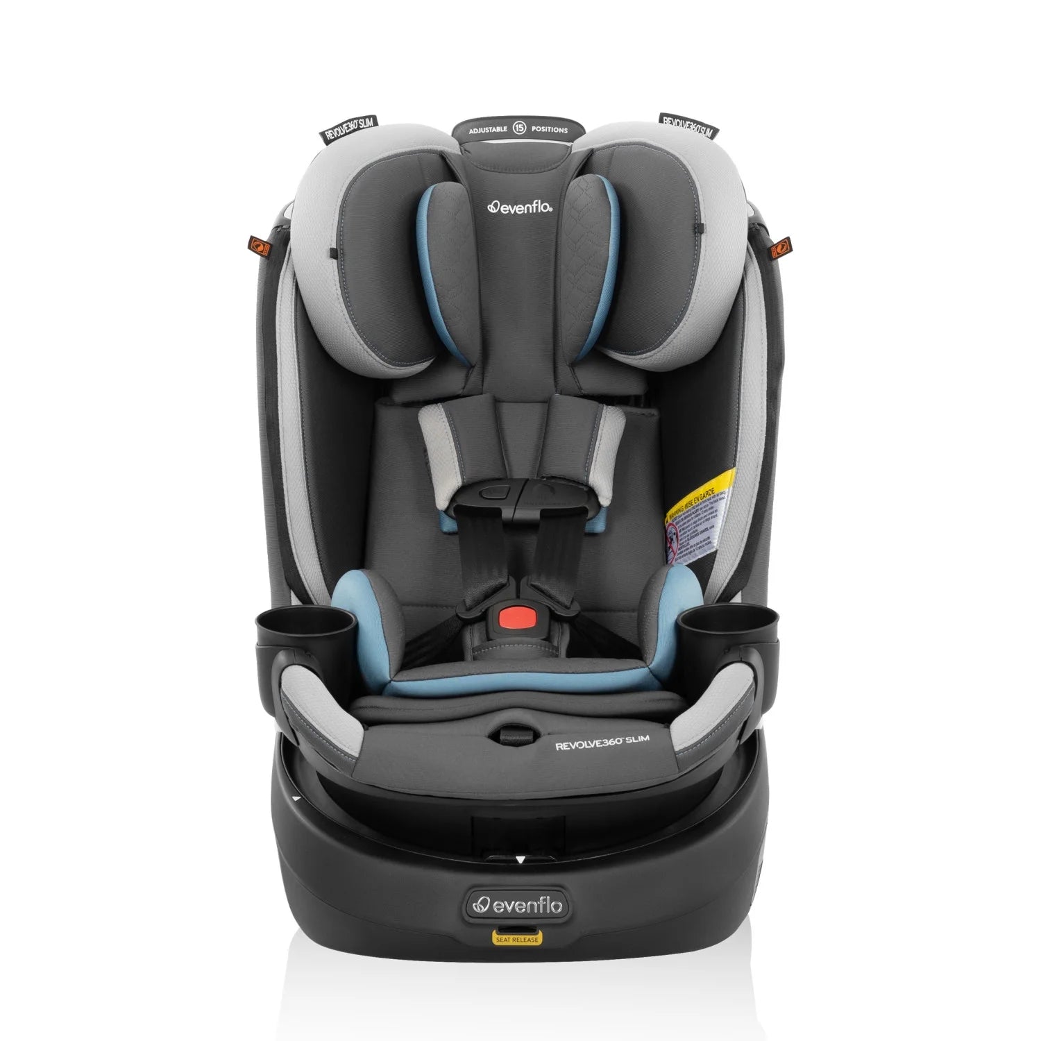 Revolve360 Slim 2-In-1 Rotational Car Seat with Quick Clean Cover (Stow Blue)