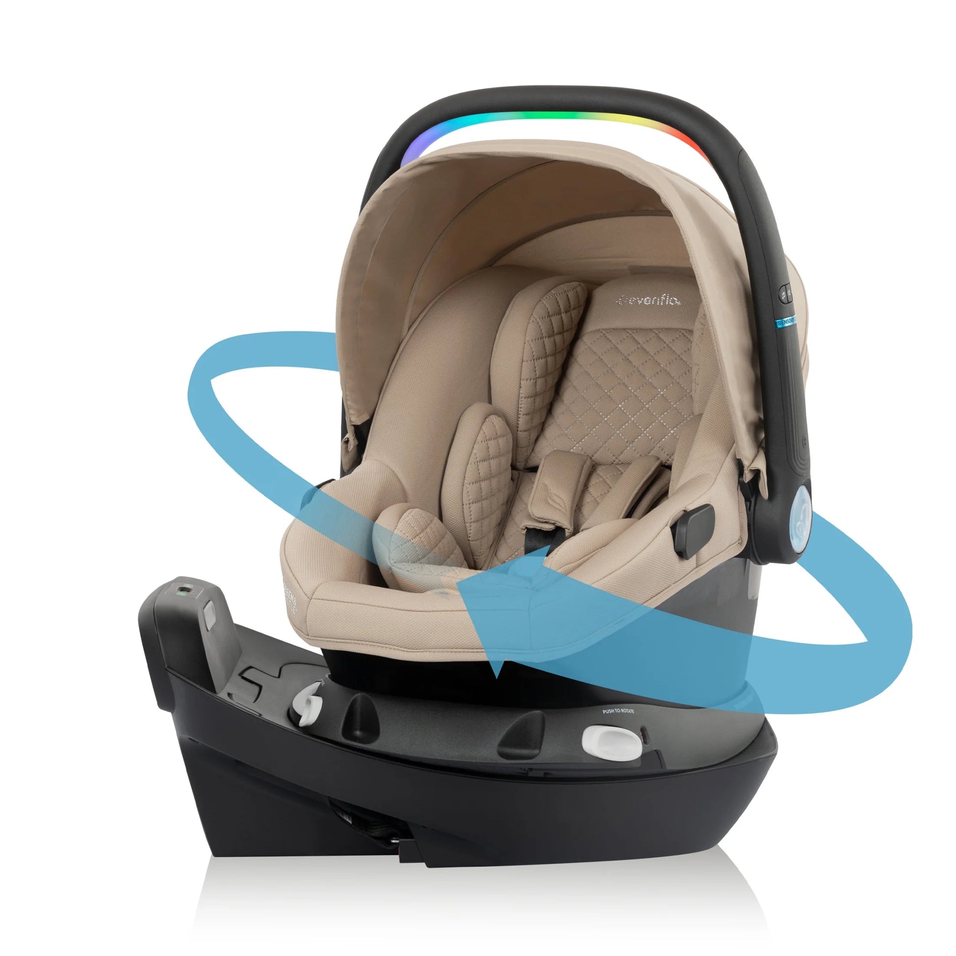Revolve180 Litemax NXT Rotating Rear-Facing Lightweight Preemie and Infant Car Seat 3-30Lbs. Easy Install with Base (Cinder Gray)