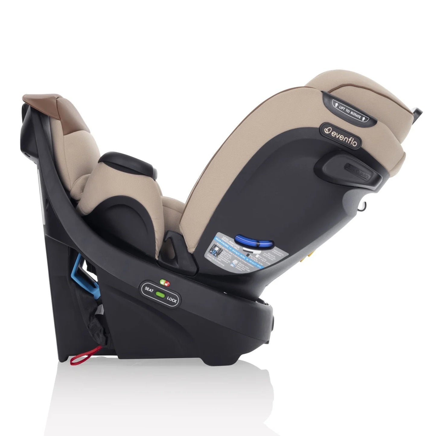 Revolve360 Extend All-In-One Rotational Car Seat with Green & Gentle Fabric (Travertine)