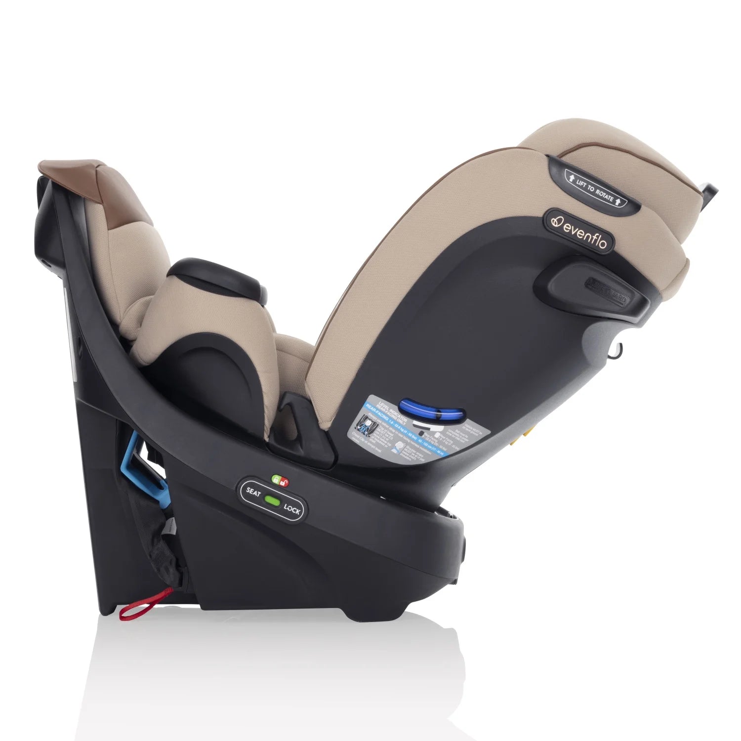 Revolve360 Extend All-In-One Rotational Car Seat with Green & Gentle Fabric (Travertine)