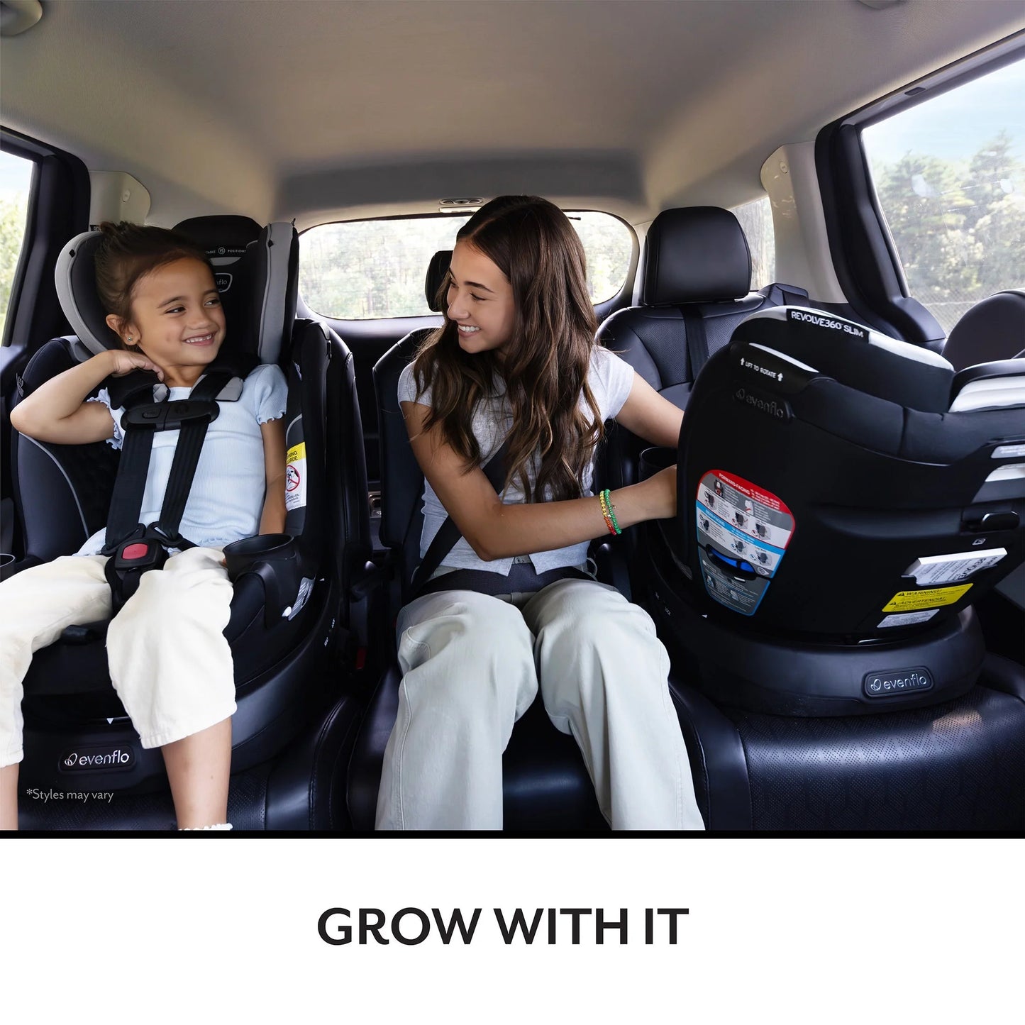 Revolve360 Slim 2-In-1 Rotating Car Seat, Cambridge, Black/Gray