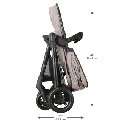 Pivot Modular Travel System with Litemax Preemie and Infant Car Seat (Desert Tan)