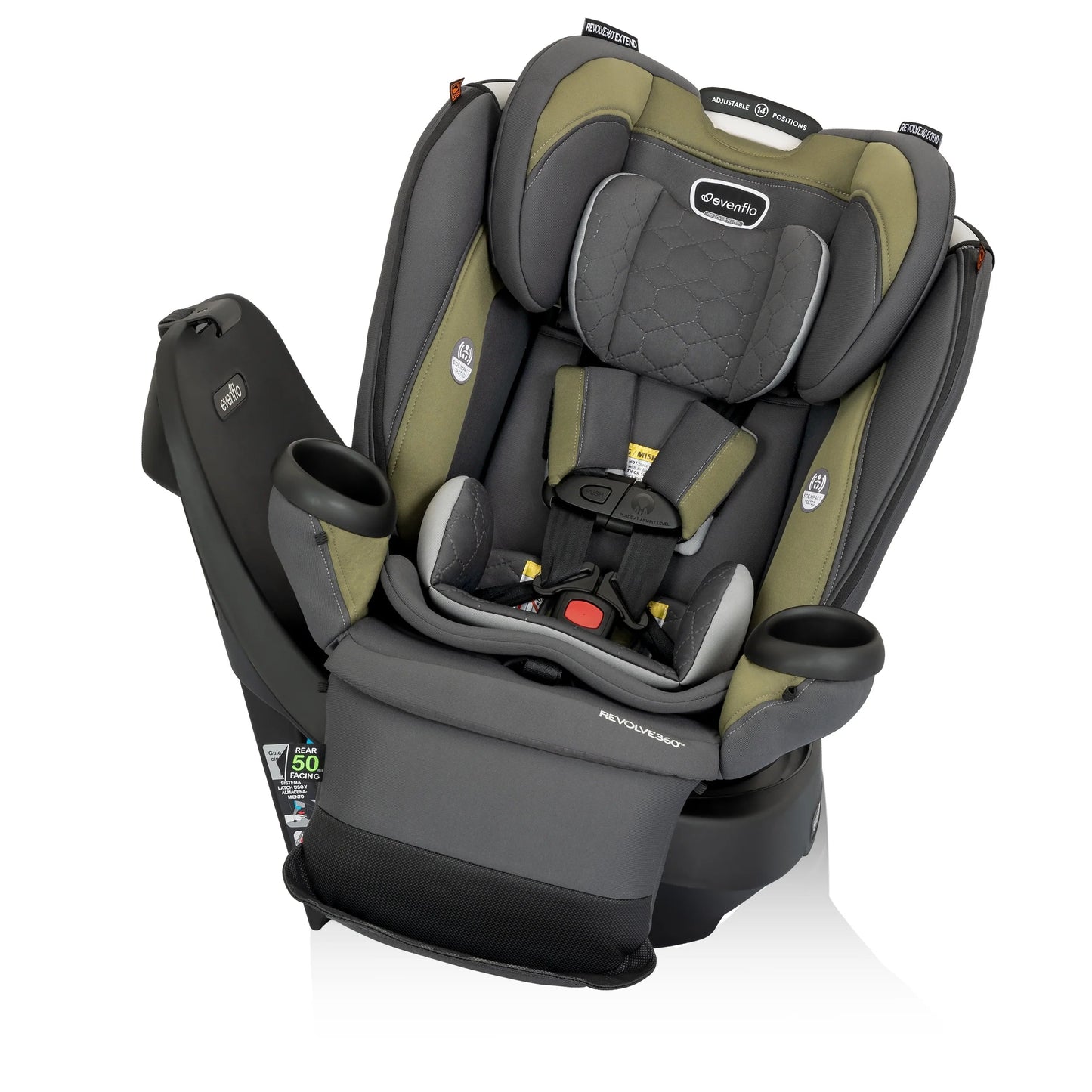 Revolve360 Extend All-In-One Rotational Car Seat with Quick Clean Cover (Rockland Green)