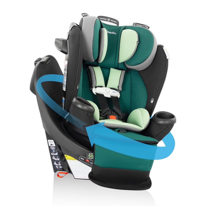 Revolve360 Extend All-In-One Rotational Car Seat with Green & Gentle Fabric (Travertine)