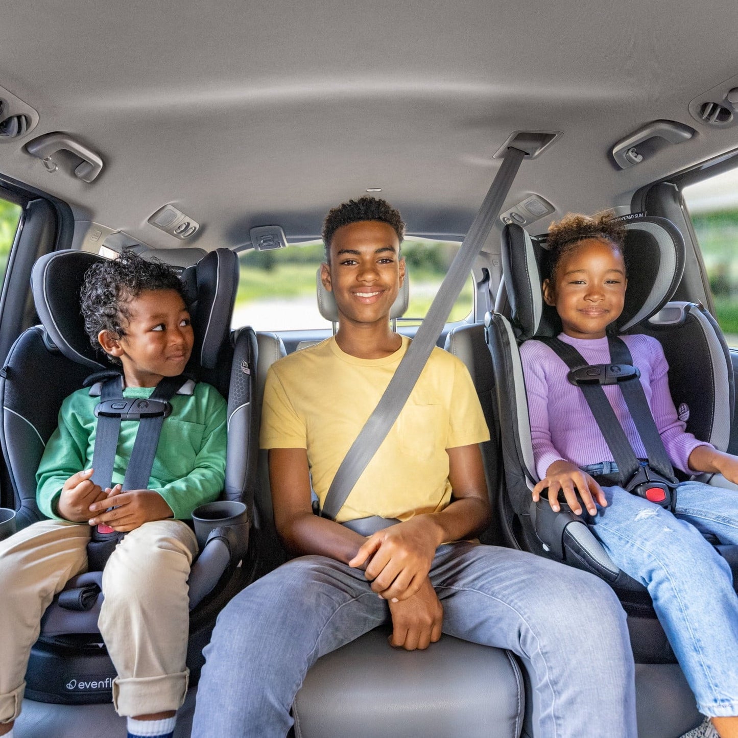 Revolve360 Slim 2-In-1 Rotational Car Seat with Quick Clean Cover (Stow Blue)