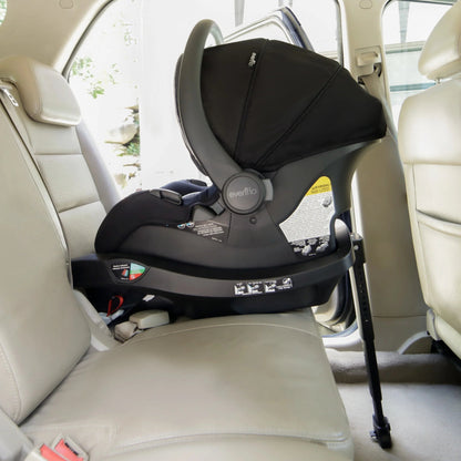 Litemax DLX Infant Car Seat with Freeflow Fabric and Safezone Load Leg Base (Olympus Black)