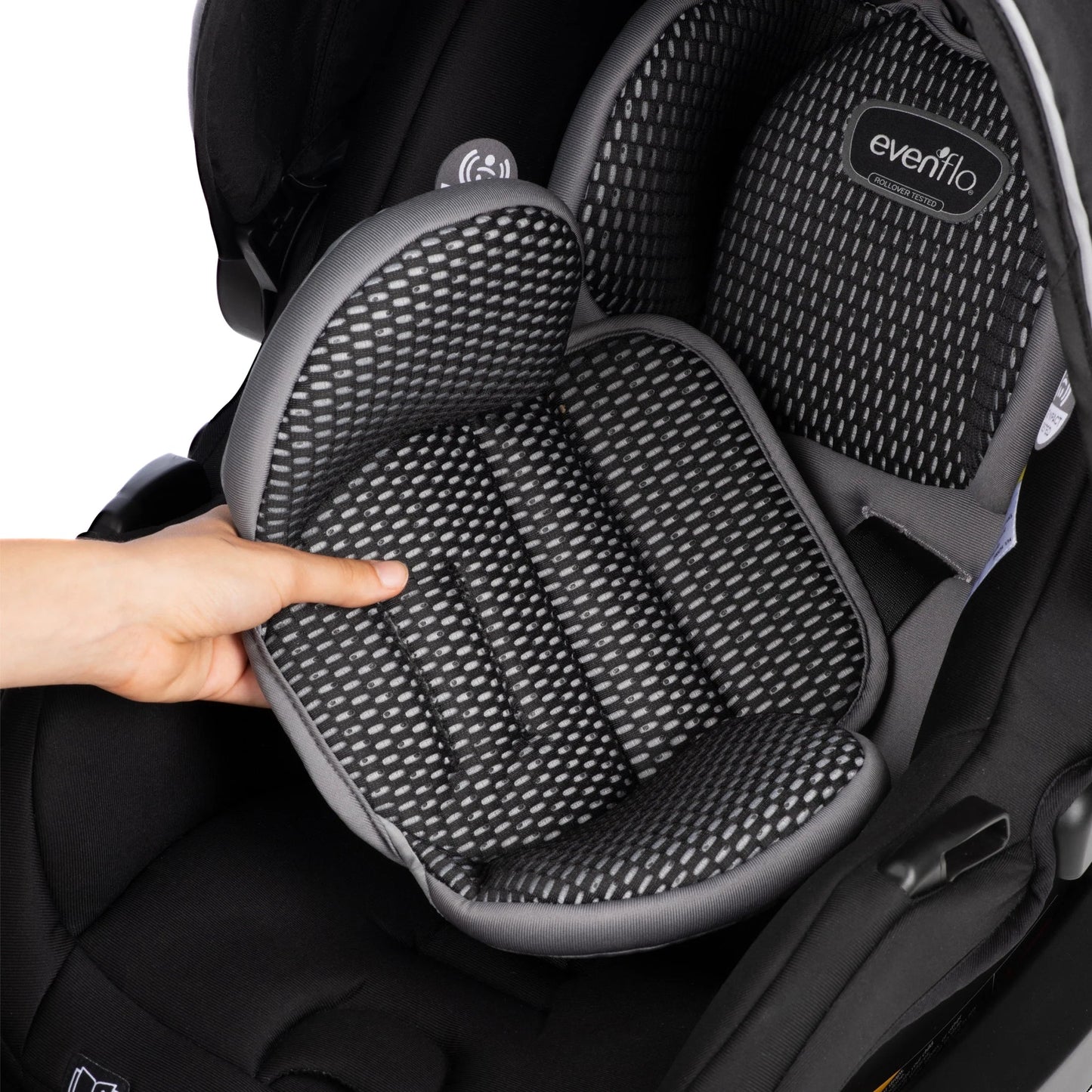 Litemax DLX Infant Car Seat with Freeflow Fabric and Safezone Load Leg Base (Olympus Black)