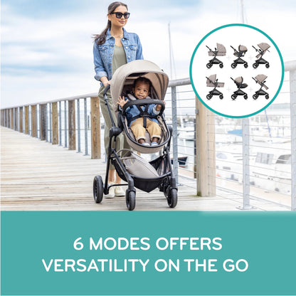 Pivot Modular Travel System with Litemax Preemie and Infant Car Seat (Desert Tan)