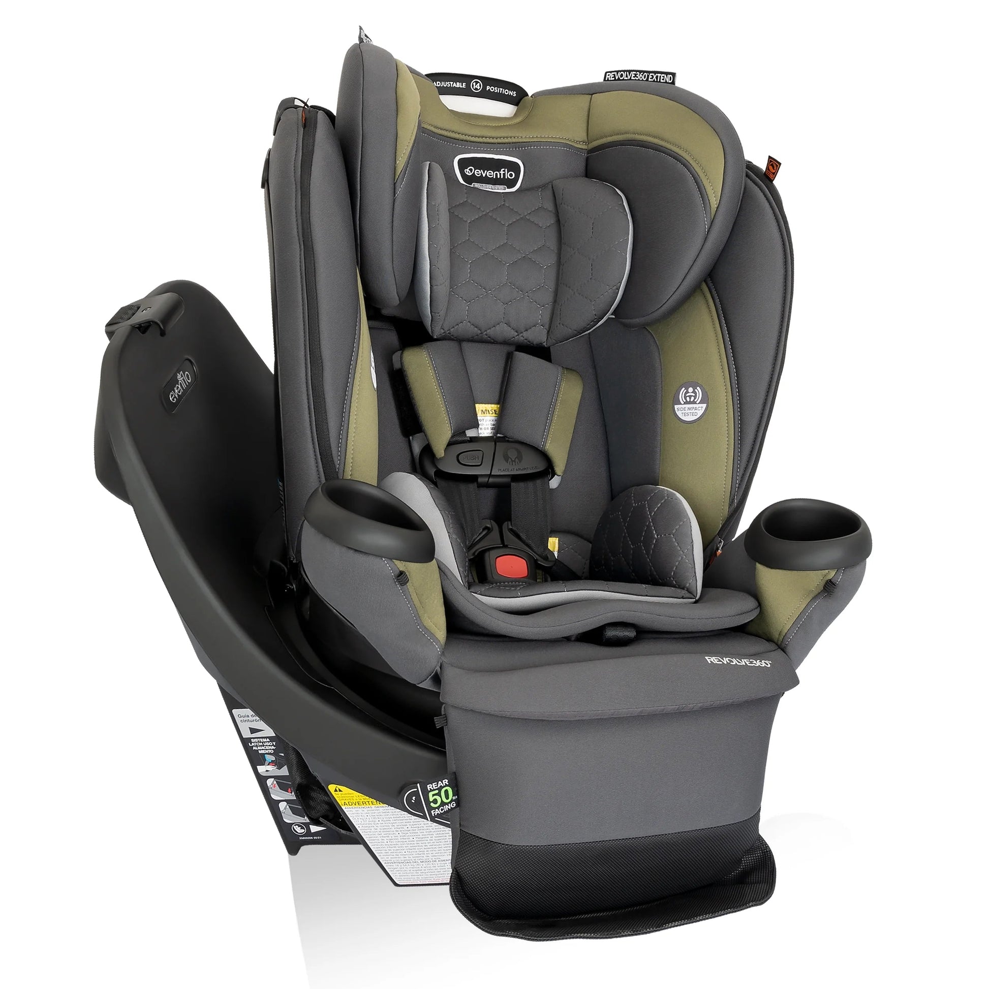 Revolve360 Extend All-In-One Rotational Car Seat with Quick Clean Cover (Rockland Green)