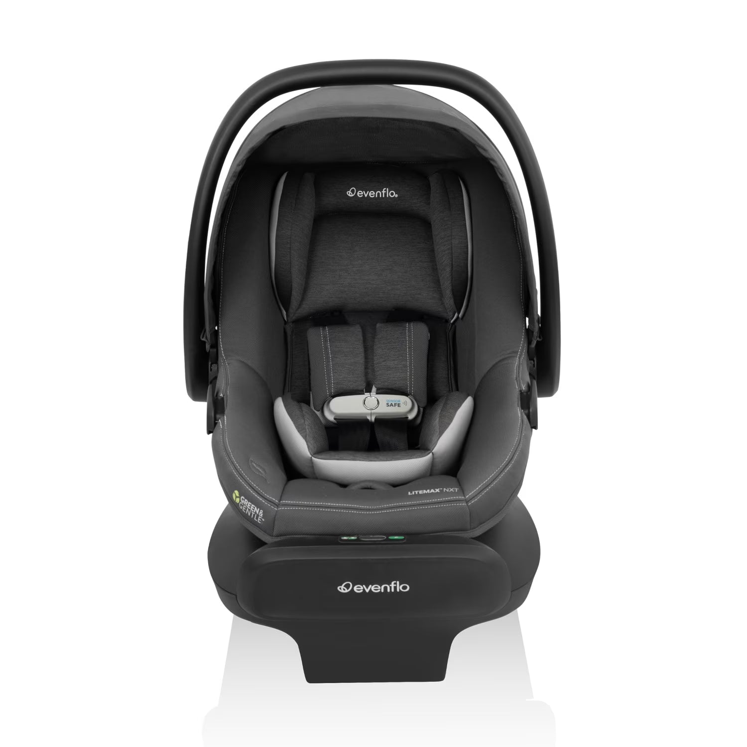 Litemax NXT Rear-Facing Lightweight Preemie and Infant Car Seat 3-30Lbs with Sensorysoothe. Easy Install with Base (Agate)