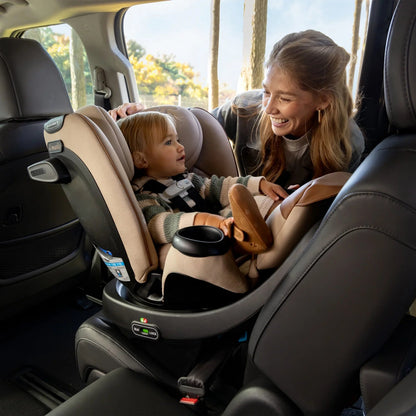 Revolve360 Extend All-In-One Rotational Car Seat with Green & Gentle Fabric (Travertine)