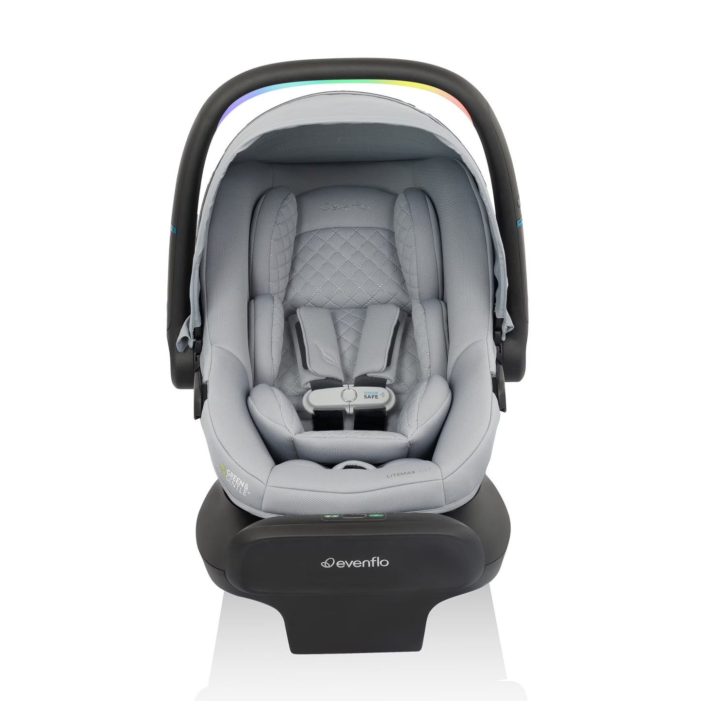 Litemax NXT Rear-Facing Lightweight Preemie and Infant Car Seat 3-30Lbs with Sensorysoothe. Easy Install with Base (Agate)