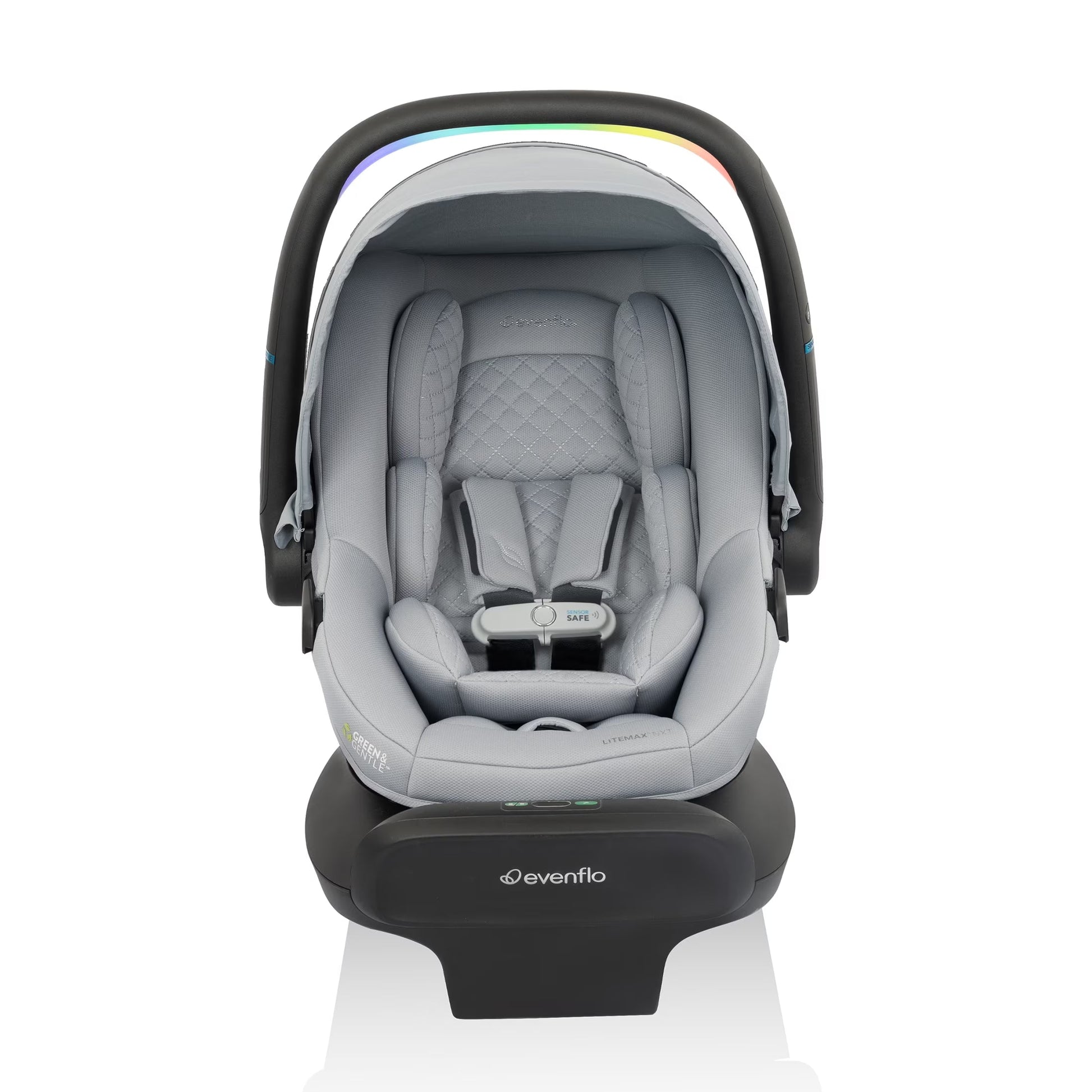 Litemax NXT Rear-Facing Lightweight Preemie and Infant Car Seat 3-30Lbs with Sensorysoothe. Easy Install with Base (Agate)