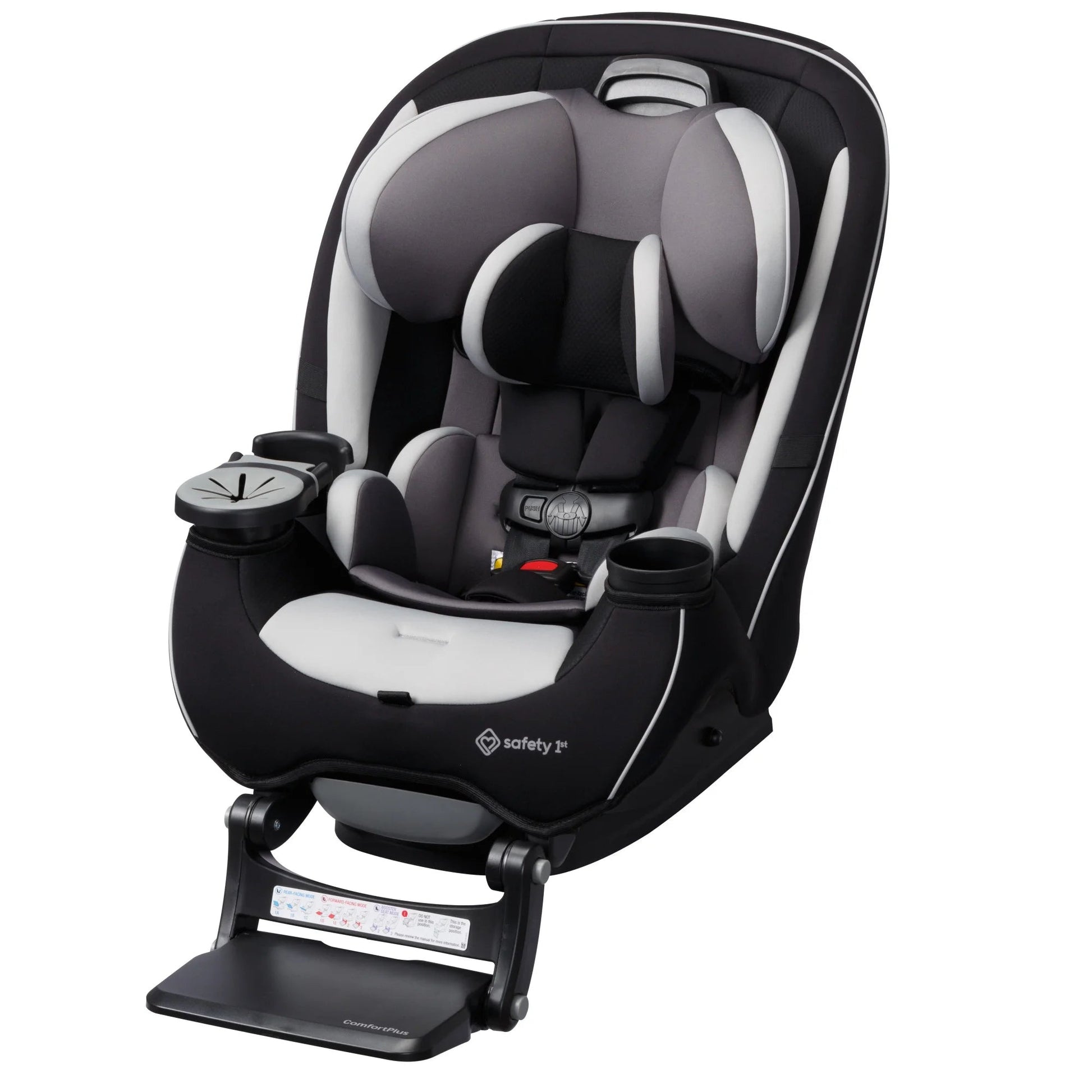Grow and Go Extend N Ride LX All in One Convertible Infant & Toddler Car Seat, Black Pepper