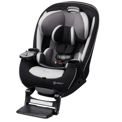 Grow and Go Extend N Ride LX All in One Convertible Infant & Toddler Car Seat, Black Pepper