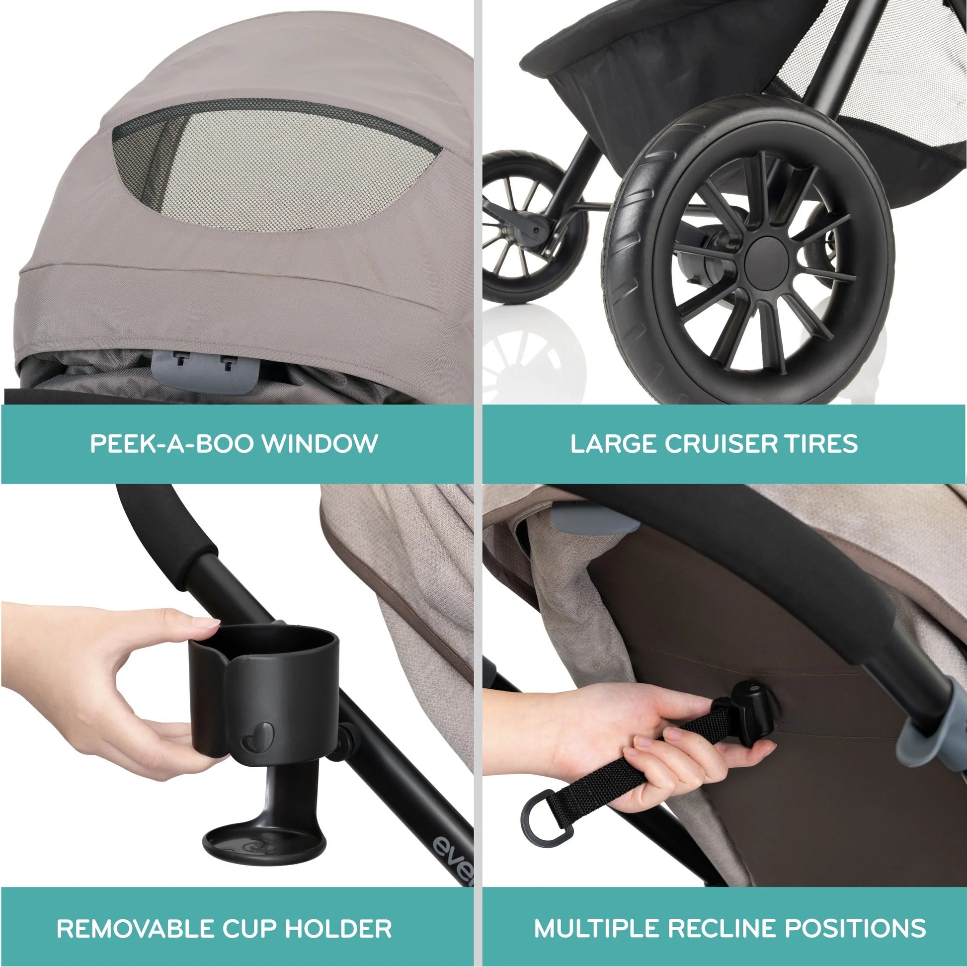 Pivot Modular Travel System with Litemax Preemie and Infant Car Seat (Desert Tan)
