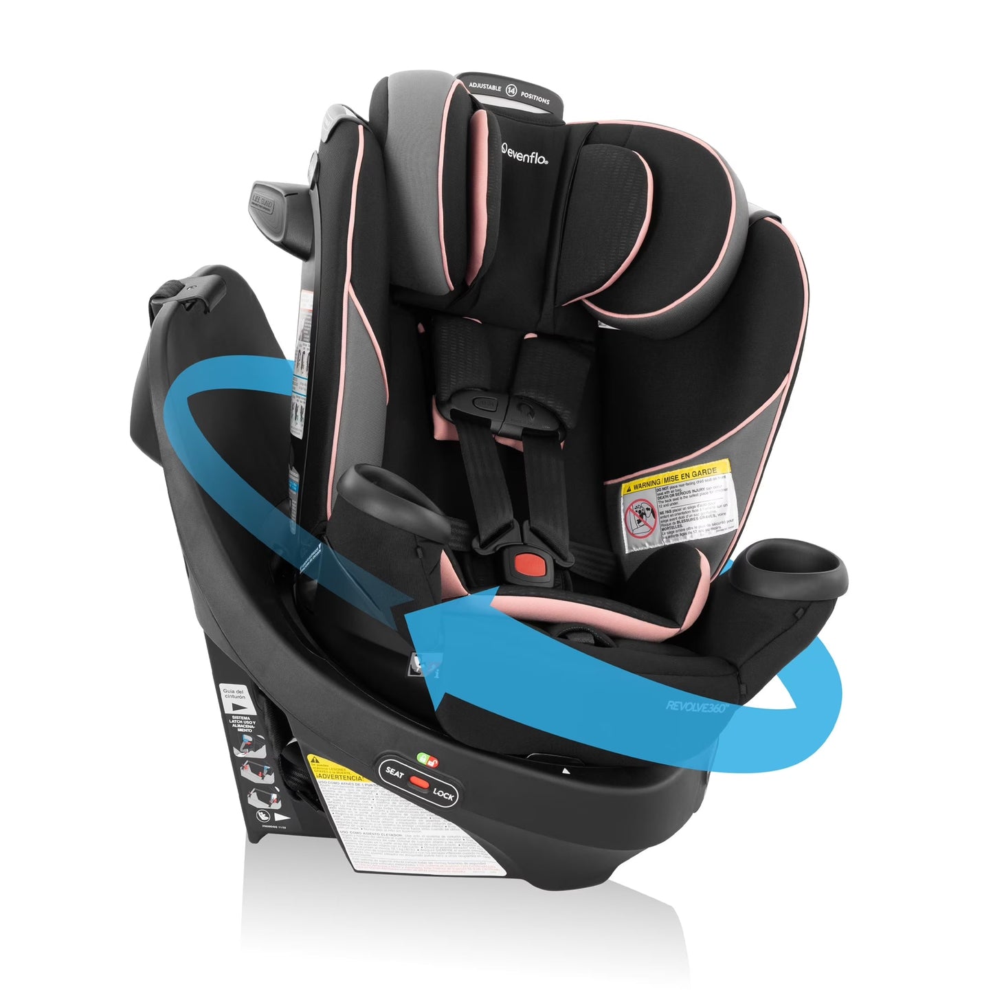 Revolve360 Extend All-In-One Rotating Car Seat with Quick Clean Cover (Rockland Green)