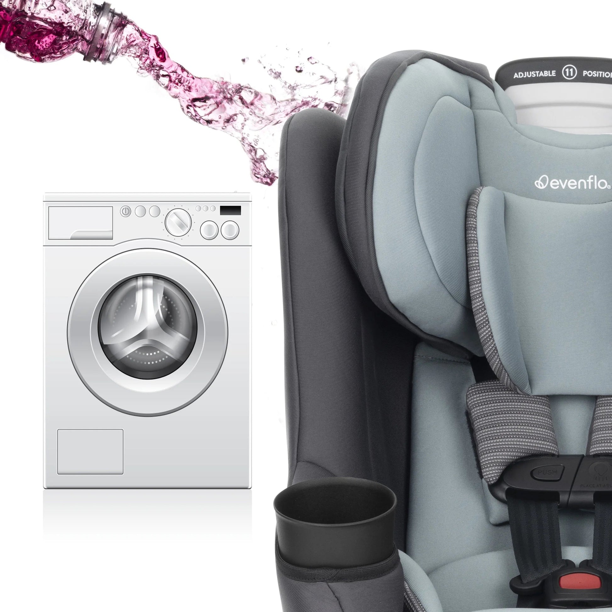 REO by Revolve360 Rotating 2-In-1 Convertible Car Seat, 360 Degrees, Infant to Toddler, Forward and Rear Facing, Compact Design, One-Time Install (Holden)