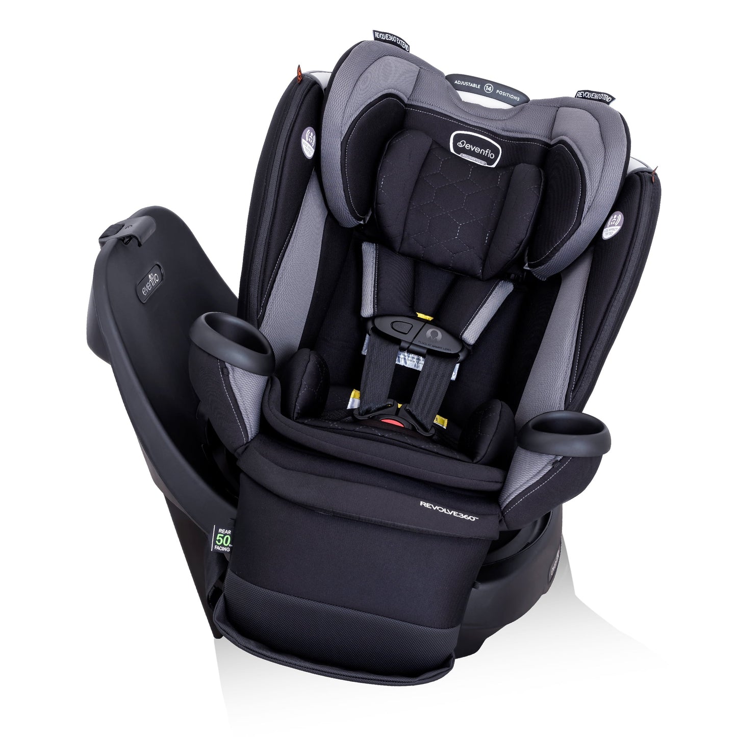 Revolve360 Extend All-In-One Rotational Car Seat with Quick Clean Cover (Revere Gray)