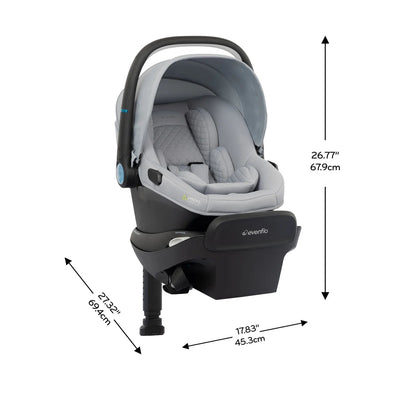 Revolve180 Litemax NXT Rotational Infant Car Seat with Sensorysoothe and with Accessory Load Leg (Quartz)