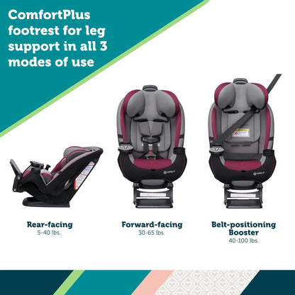 Grow and Go Extend N Ride LX All in One Convertible Infant & Toddler Car Seat, Black Pepper