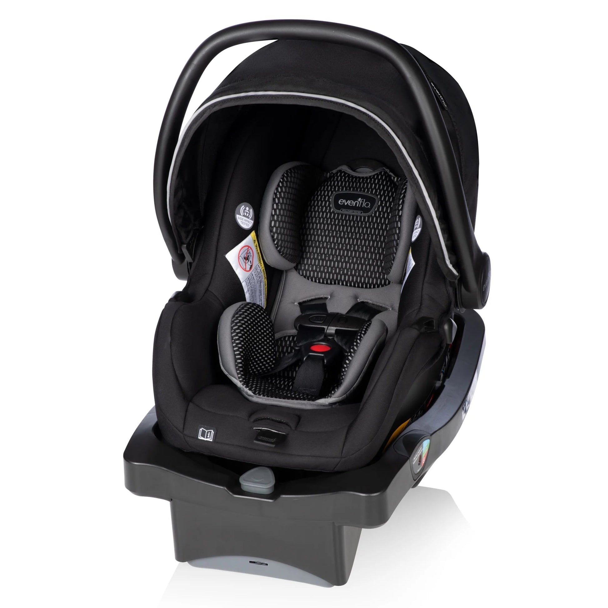 Litemax DLX Infant Car Seat with Freeflow Fabric and Safezone Load Leg Base (Olympus Black)