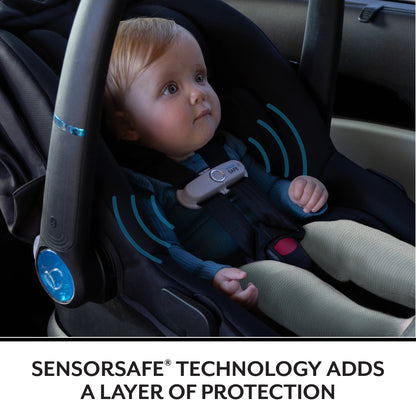 Litemax NXT Rear-Facing Lightweight Preemie and Infant Car Seat 3-30Lbs with Sensorysoothe. Easy Install with Base (Agate)