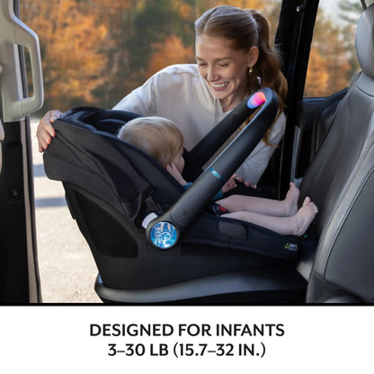 Litemax NXT Rear-Facing Lightweight Preemie and Infant Car Seat 3-30Lbs with Sensorysoothe. Easy Install with Base (Agate)