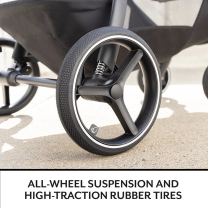 Shyft Intuiti+ Travel System Featuring Revolve180 Litemax NXT Preemie and Infant Car Seat with Sensorysoothe (Dubhan Black)