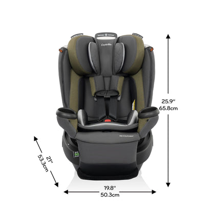 Revolve360 Extend All-In-One Rotating Car Seat with Quick Clean Cover (Rockland Green)