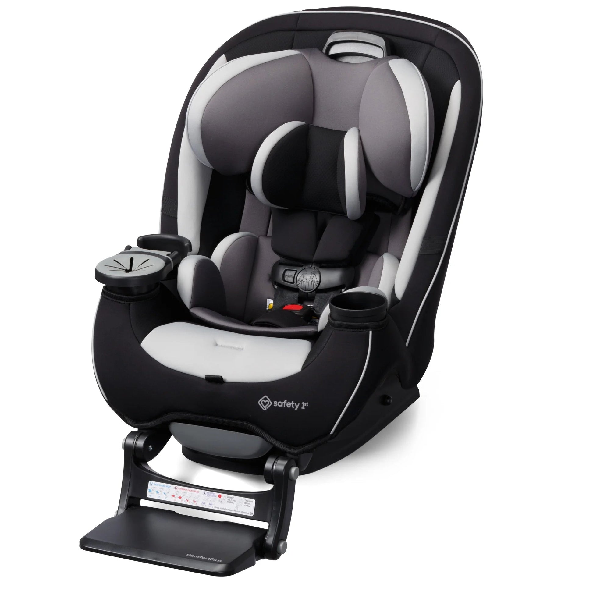 Grow and Go Extend N Ride LX All in One Convertible Infant & Toddler Car Seat, Black Pepper