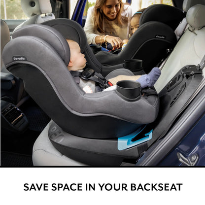 REO by Revolve360 Rotating 2-In-1 Convertible Car Seat, 360 Degrees, Infant to Toddler, Forward and Rear Facing, Compact Design, One-Time Install (Holden)