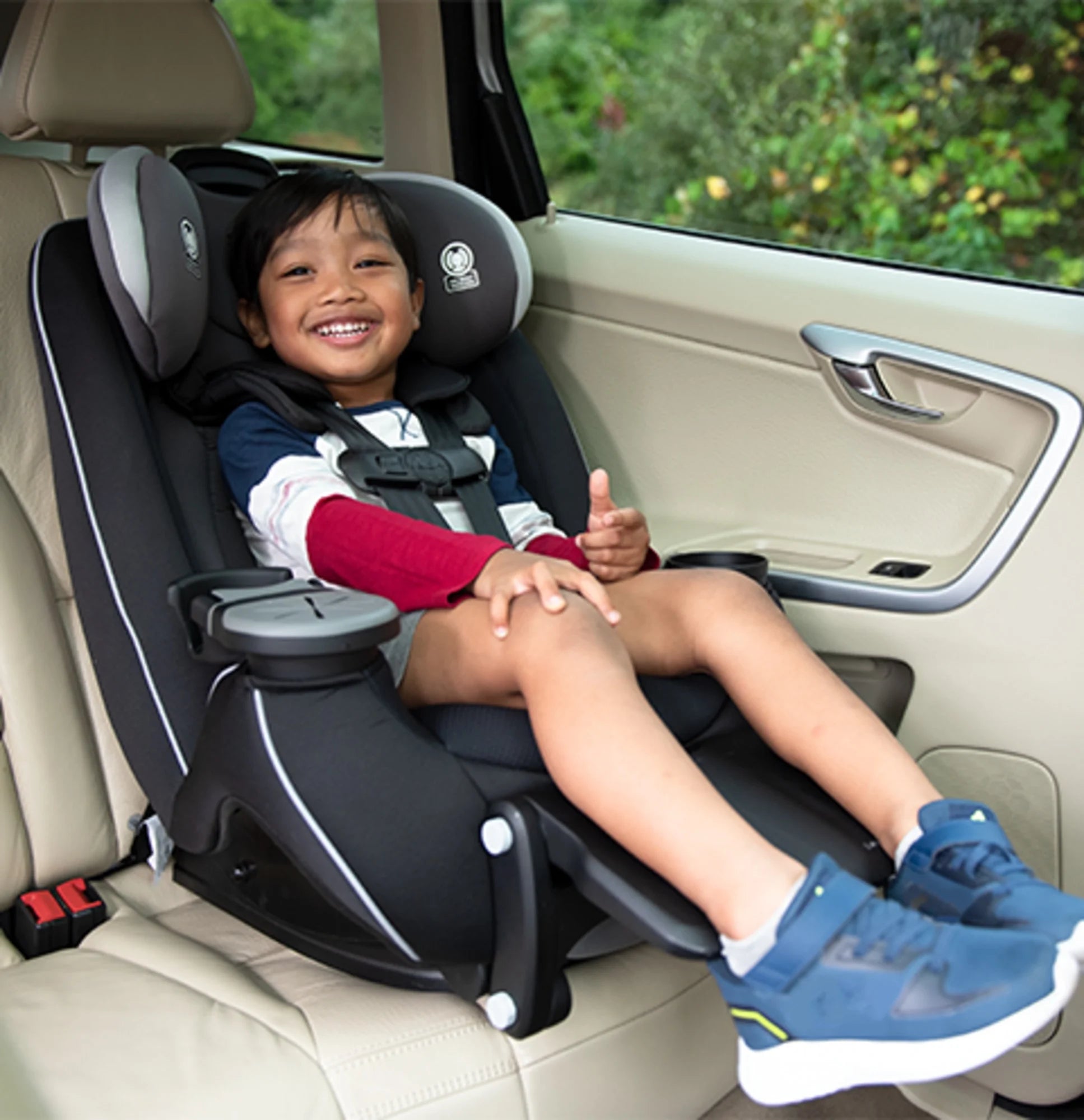 Grow and Go Extend N Ride LX All in One Convertible Infant & Toddler Car Seat, Black Pepper